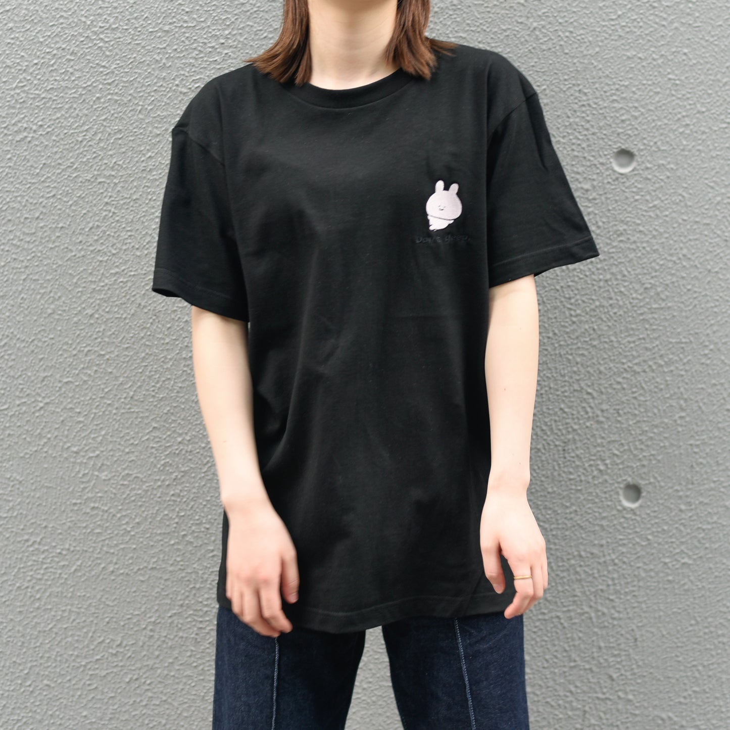 【あさみみちゃん】半袖刺繍Tシャツ（Don't deep)【受注生産】