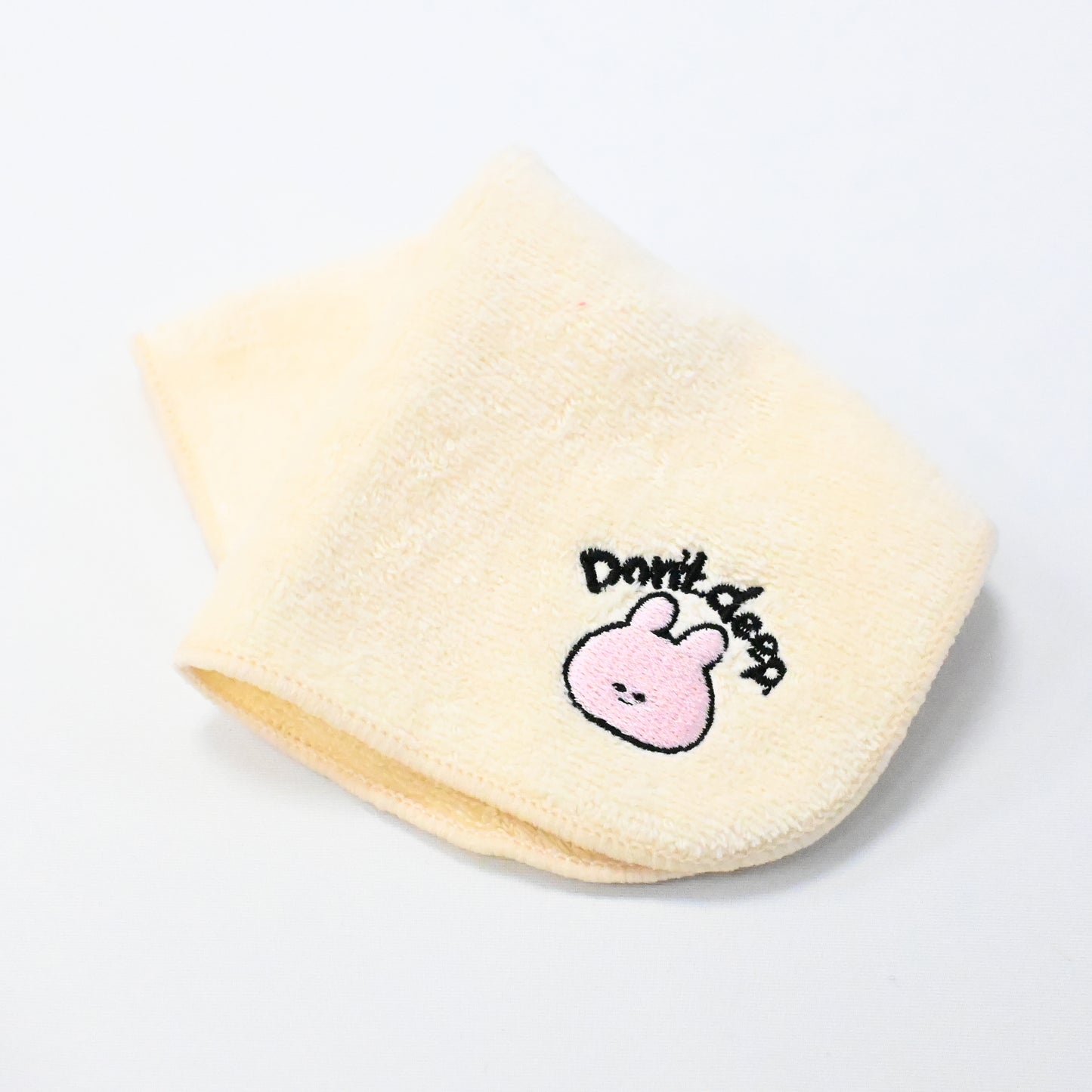 【あさみみちゃん】刺繍ハンカチタオル（Don't deep）【受注生産】