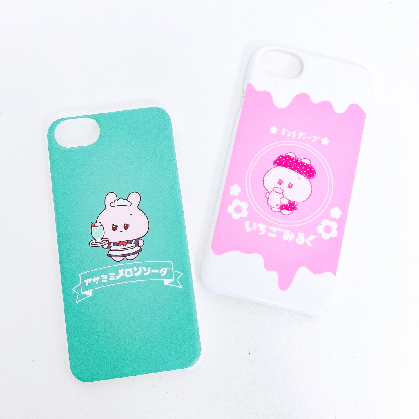 [Asamimi-chan] Smartphone-Hülle kompatibel mit fast allen Modellen (Strawberry Milk) au-Serie [Auf Bestellung]