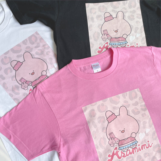 [Asamimi-chan] Short sleeve printed T-shirt (Gal ear) [Made-to-order]