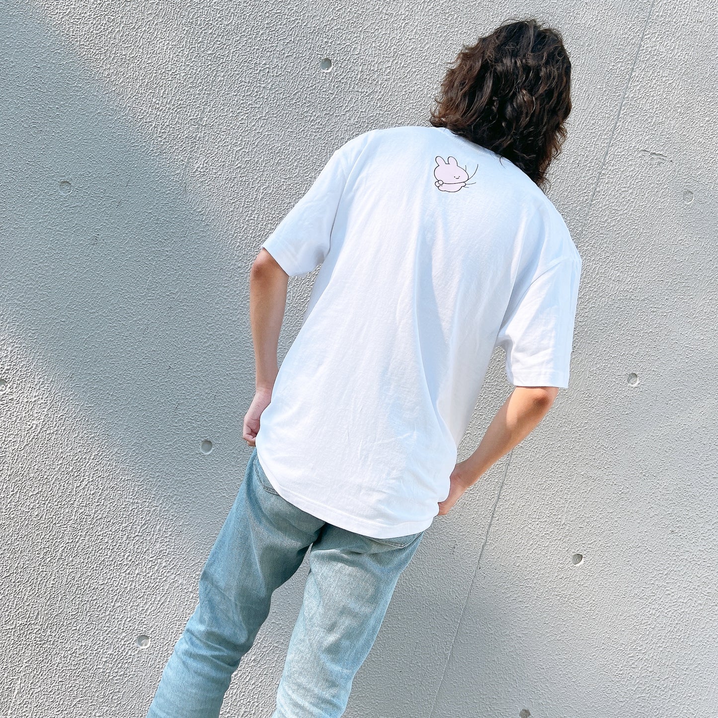 [Asamimi-chan] Short-sleeved printed T-shirt (catch)