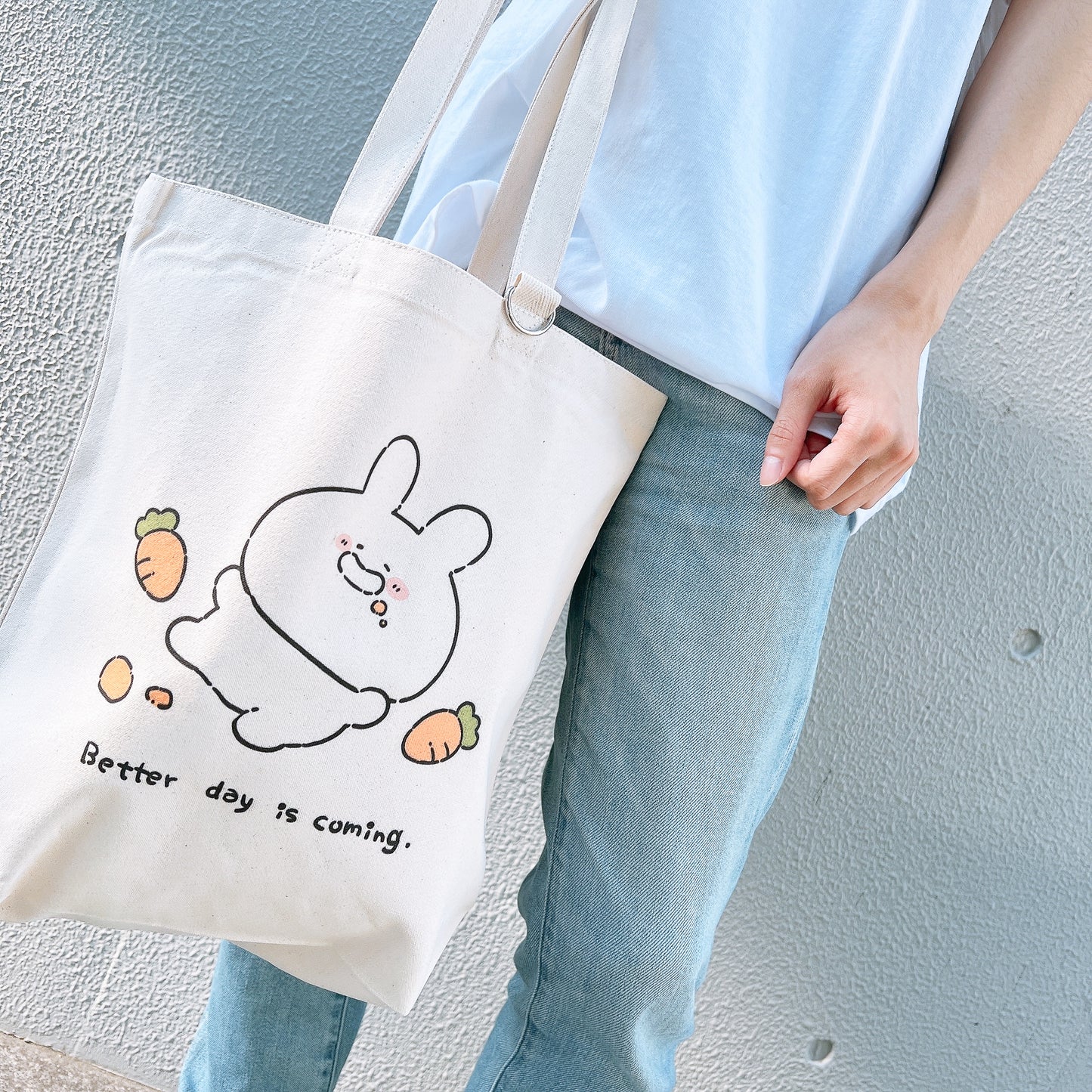[Asamimi-chan] Short-sleeved printed T-shirt (catch)