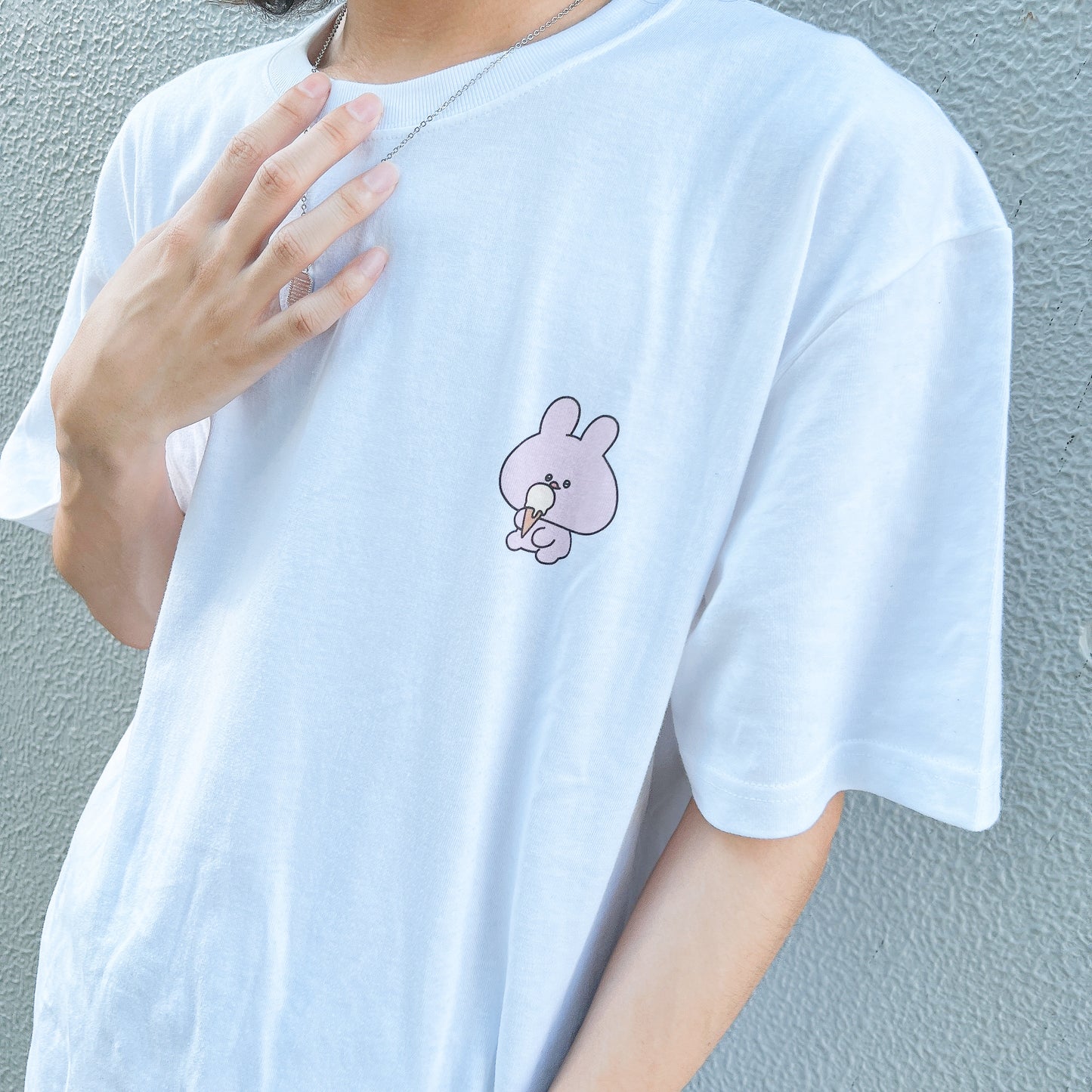 [Asamimi-chan] Kurzarm-T-Shirt mit Aufdruck (OMG)
