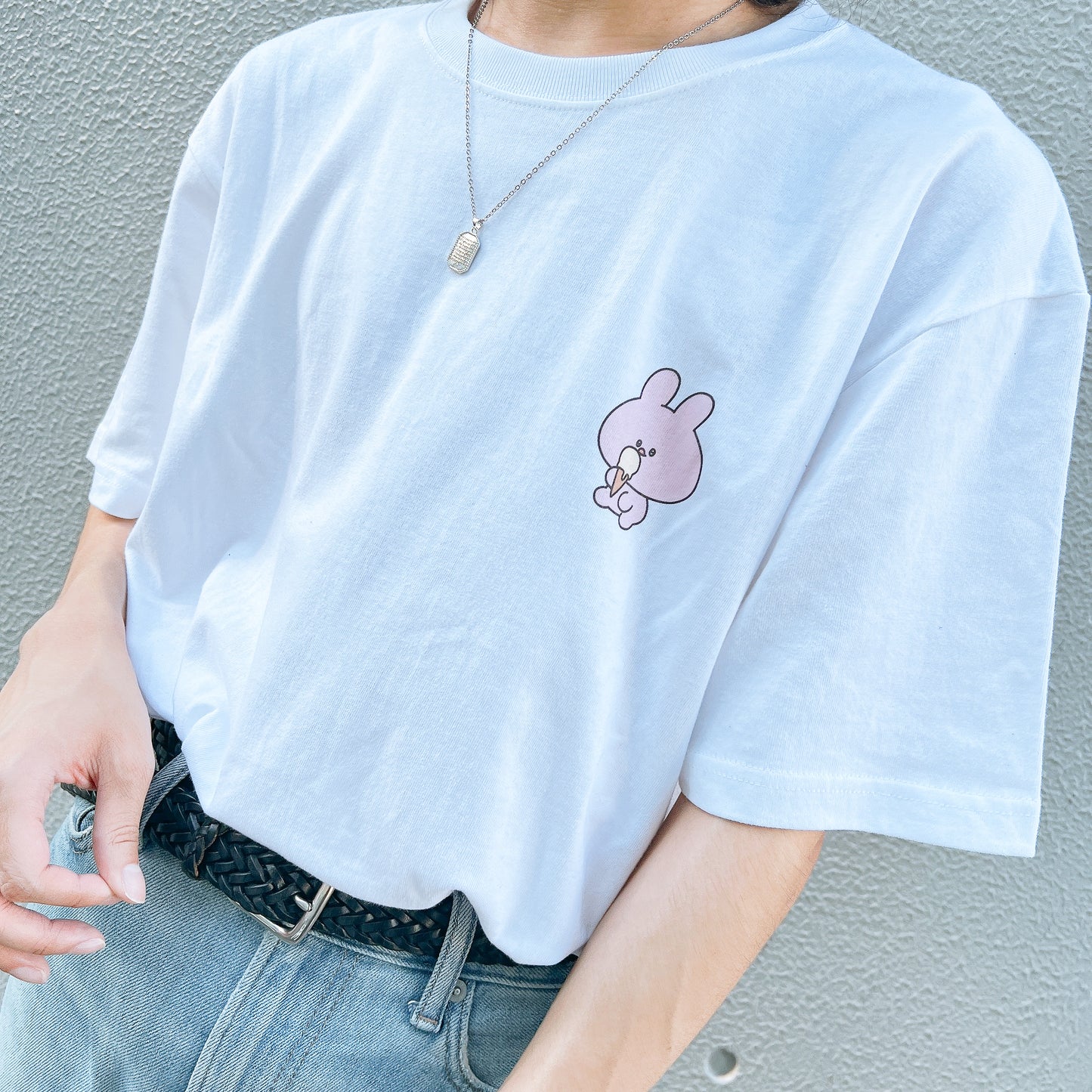 [Asamimi-chan] Kurzarm-T-Shirt mit Aufdruck (OMG)