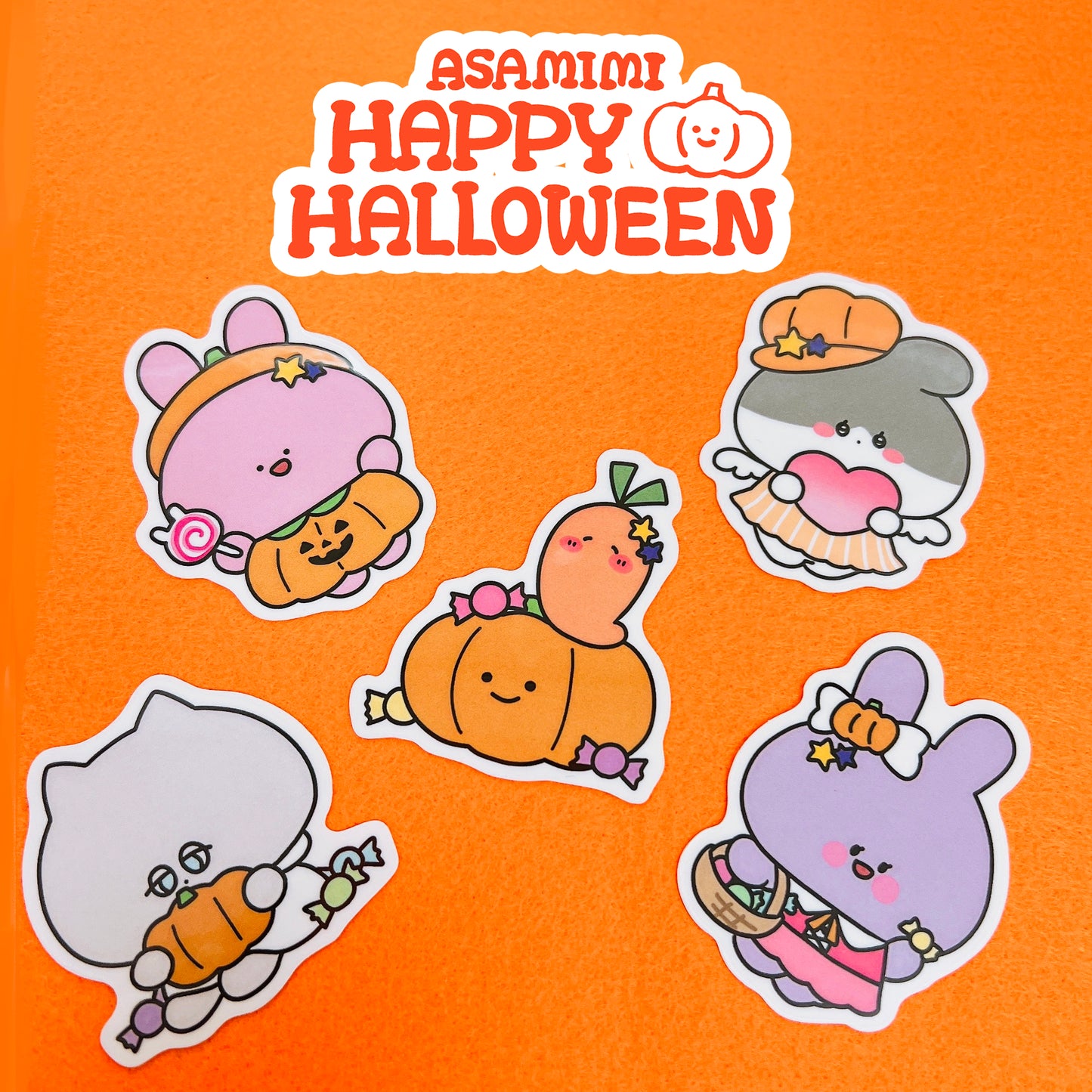 [Asamimi-chan] Happy Halloween Aufkleber (5 Stück)